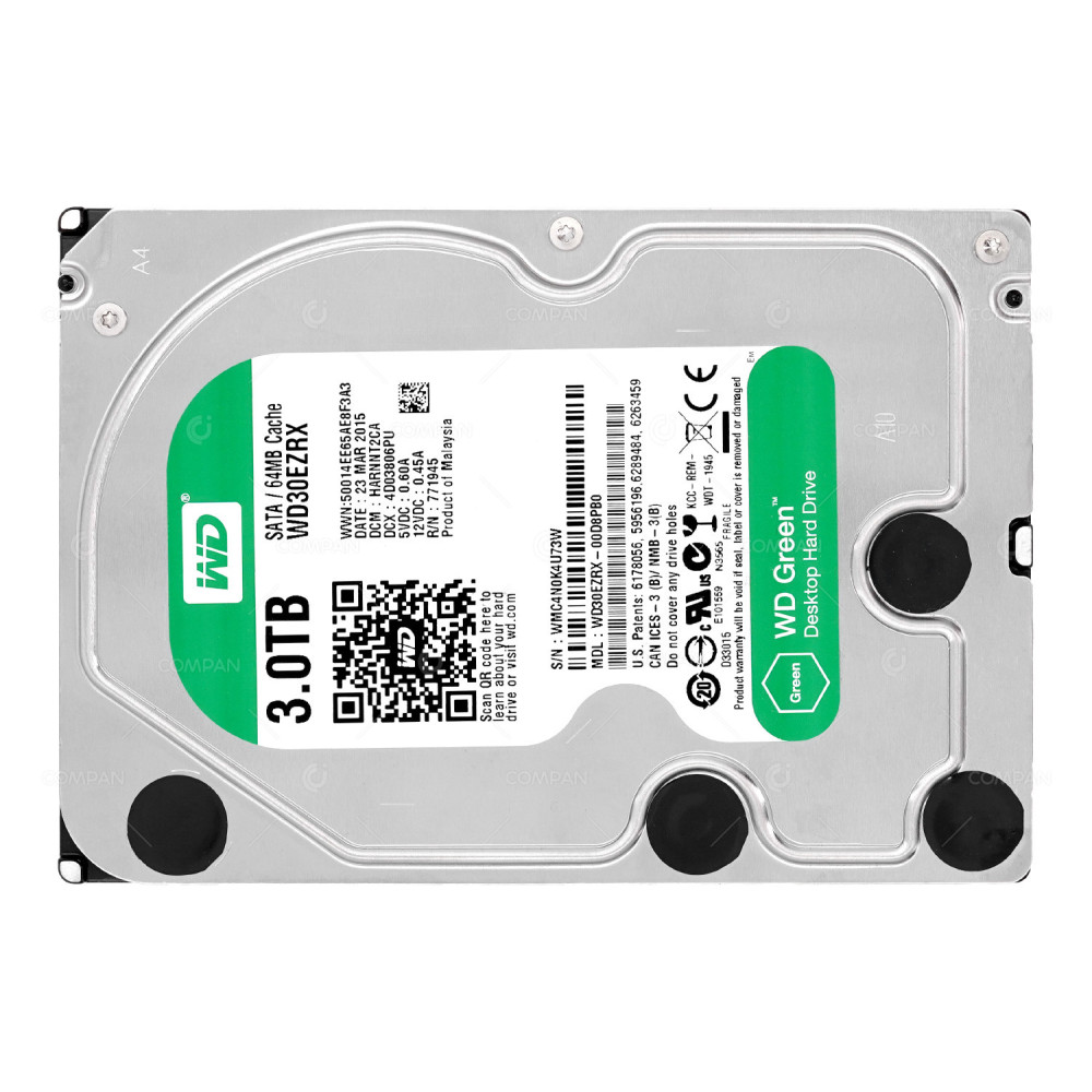 WD30EZRX WD GREEN HARD DRIVE 3TB 7.2K LFF 6G SATA 64MB CACHE -
